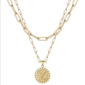 Z | 14 K Dainty Layered Initial Necklace for Women *NEW*